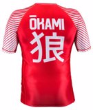 Okami  kanji rashguard - red